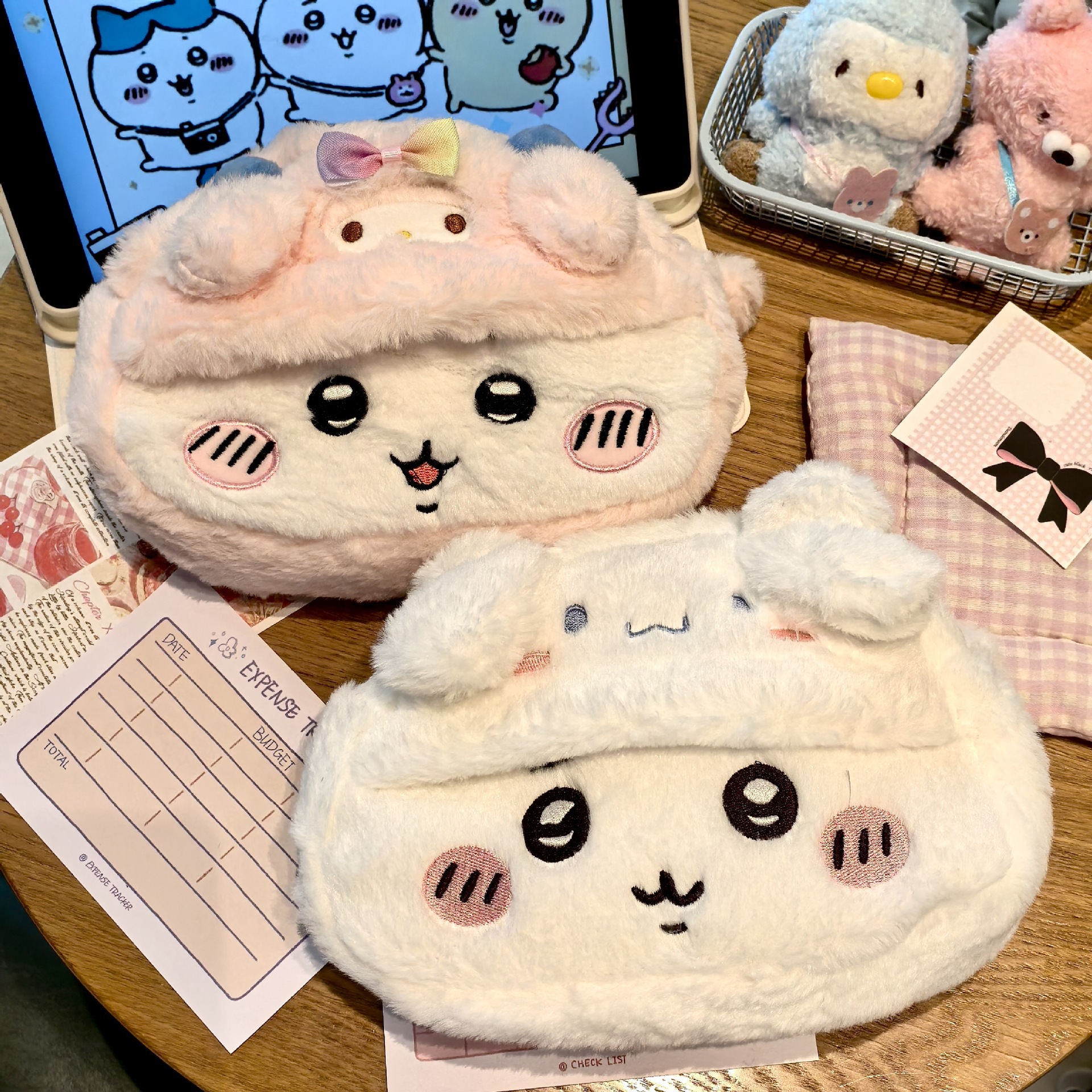アニメぬいぐるみペンケース漫画うさぎハチワレアス文具箱大容量 - Stationery Supplier のレビューと価格