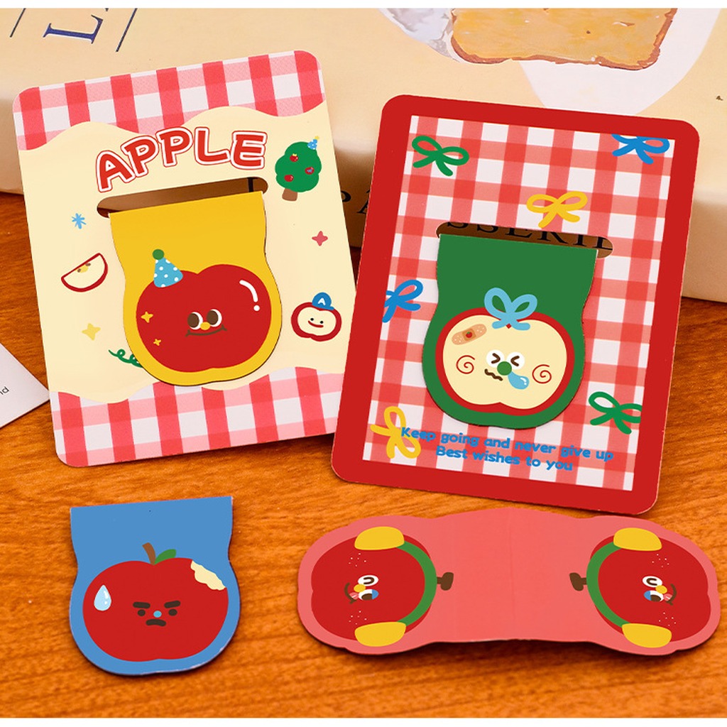 かわいいリンゴ型磁気ブックマーク文具アートページクリップ高品 - Paperclip Magnetic Set のレビューと価格