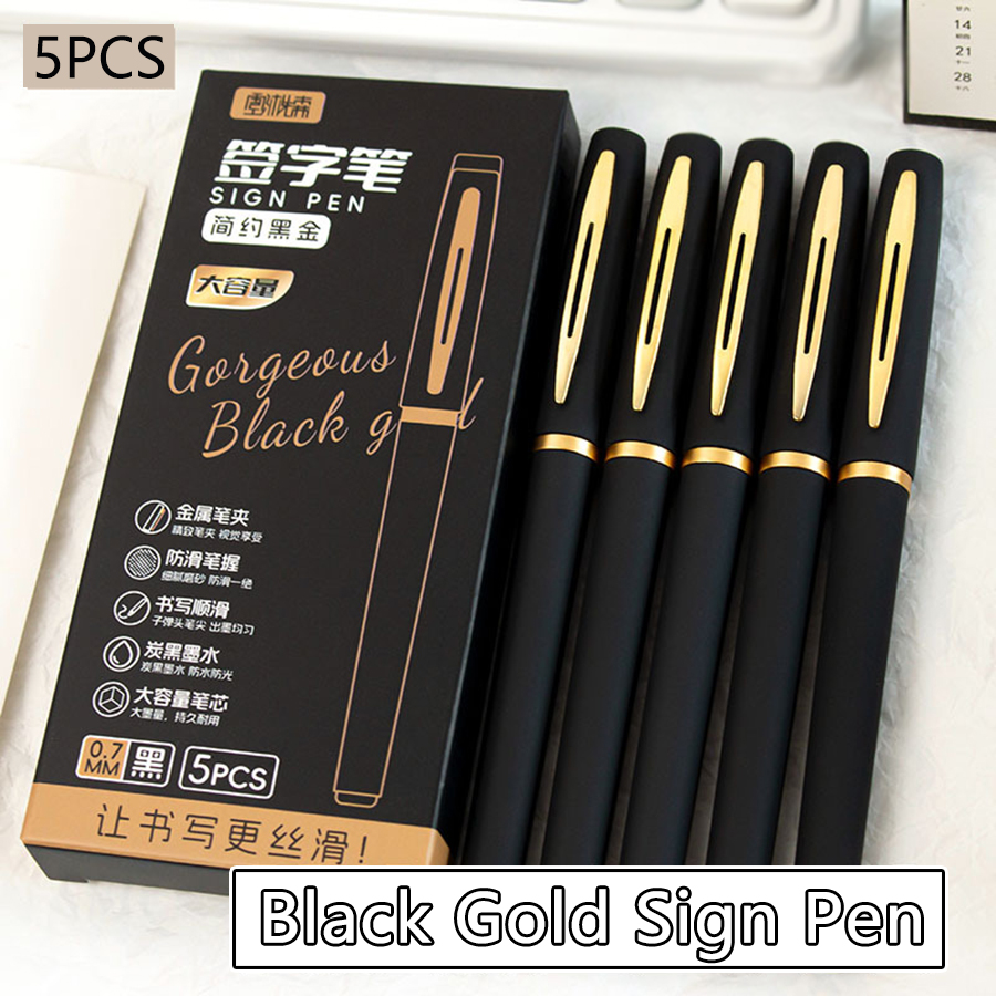 5 ピース/パック大容量ゲルペン 0.5/0.7/1.0 ミ - Office Stationery Supply Business のレビューと価格