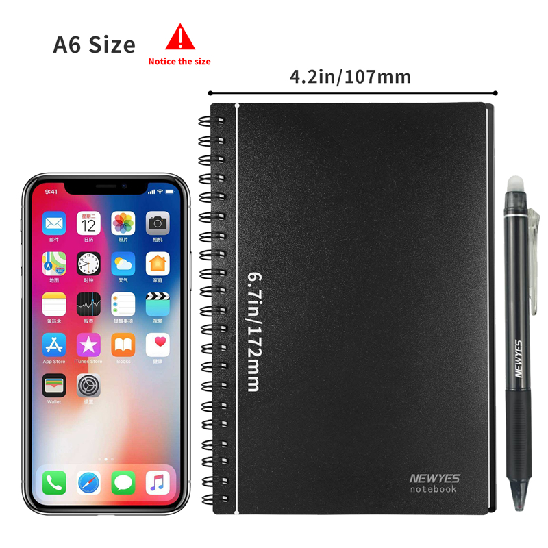 A6サイズのスマートで再利用可能な消去可能なノートブック,電 - Graph Paper Pad のレビューと価格