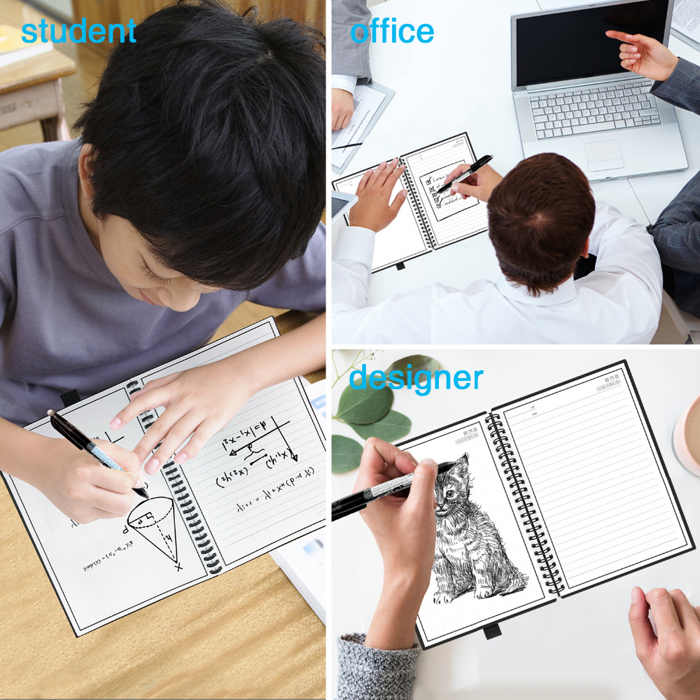 A6サイズのスマートで再利用可能な消去可能なノートブック,電 - Graph Paper Pad のレビューと価格