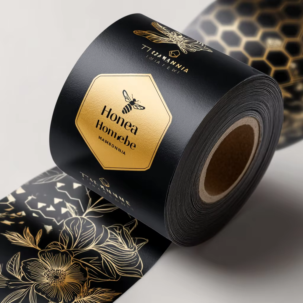 カスタム高級金箔ビニールラベル｜カスタム粘着ロールステッカー - Sticker Label Roll のレビューと価格