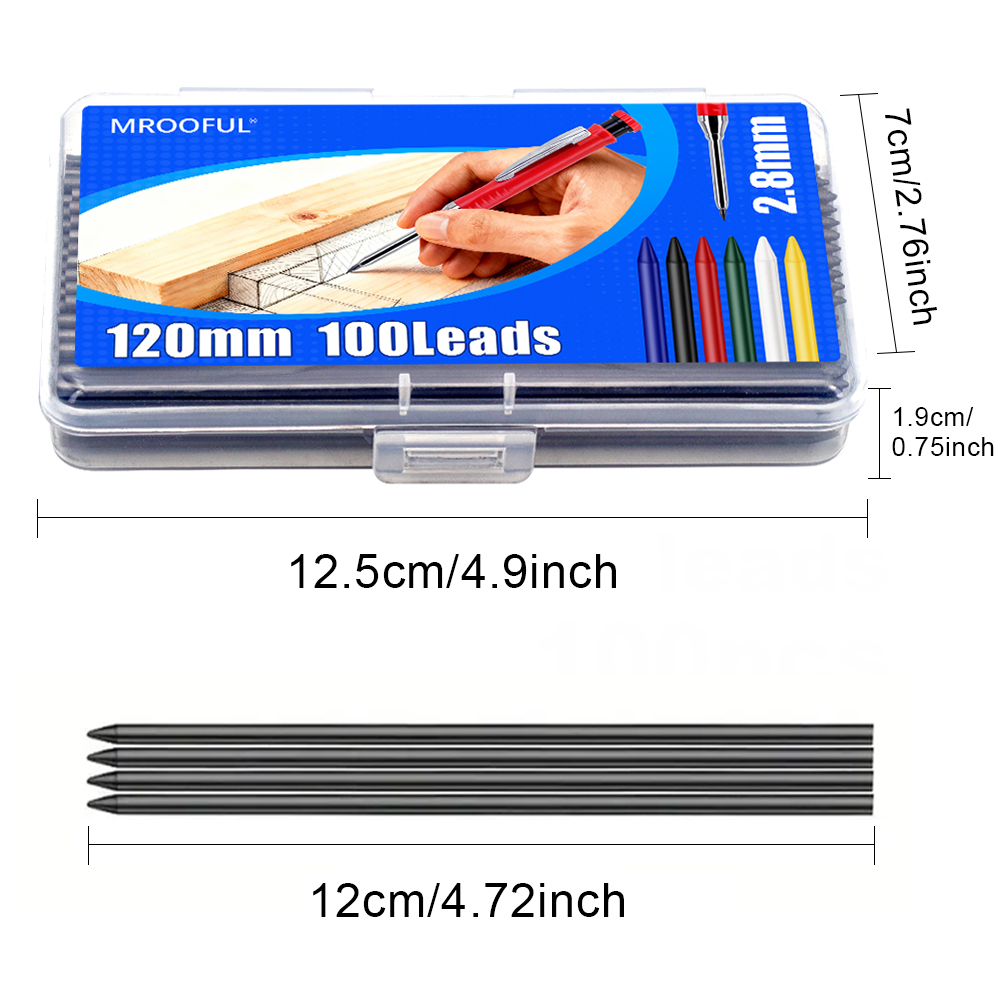 新しい木工用シャープペンシル芯リフィル、100本/箱 2.8 - Mechanical Pencil Lead のレビューと価格