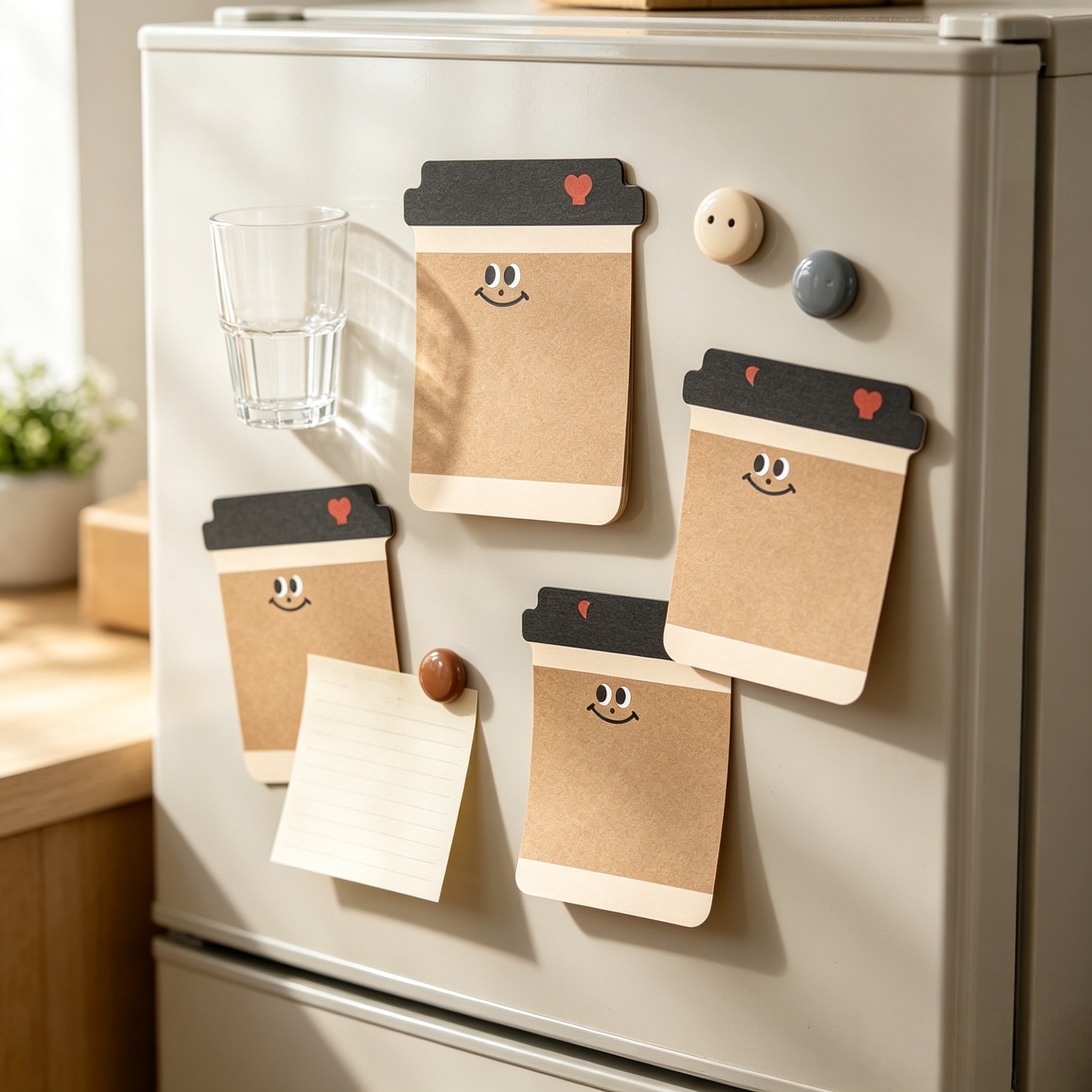 面白いコーヒーパターン付箋パッドコーヒーカップデザイン自己粘 - Graph Paper Pad のレビューと価格