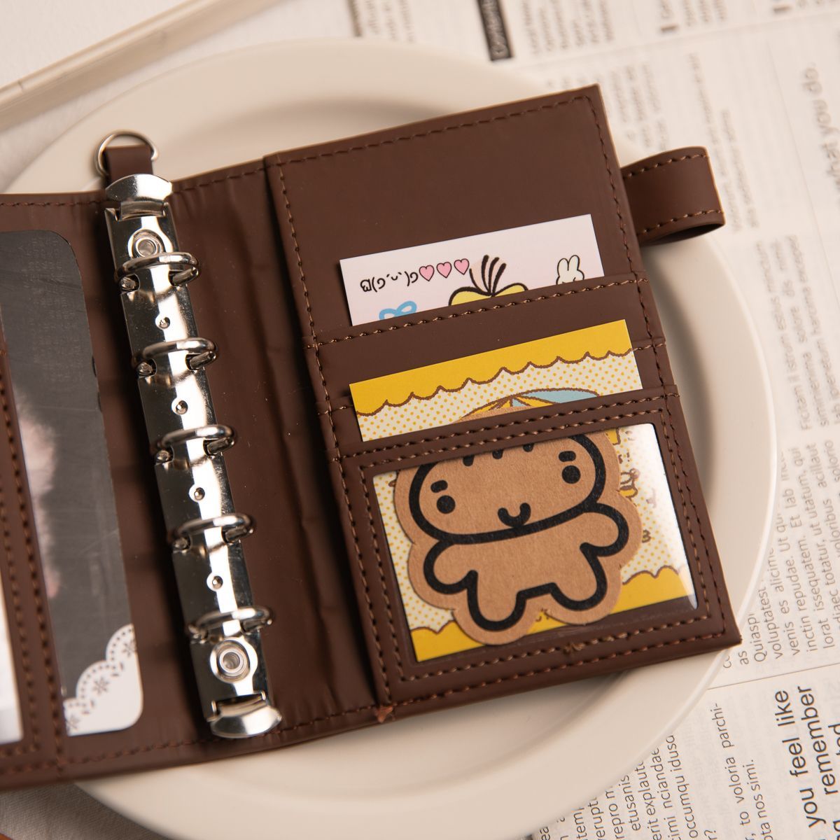 かわいいピンクのM5ルーズリーフハードカバー日記帳PUレザー - Journal Leather Hardcover のレビューと価格