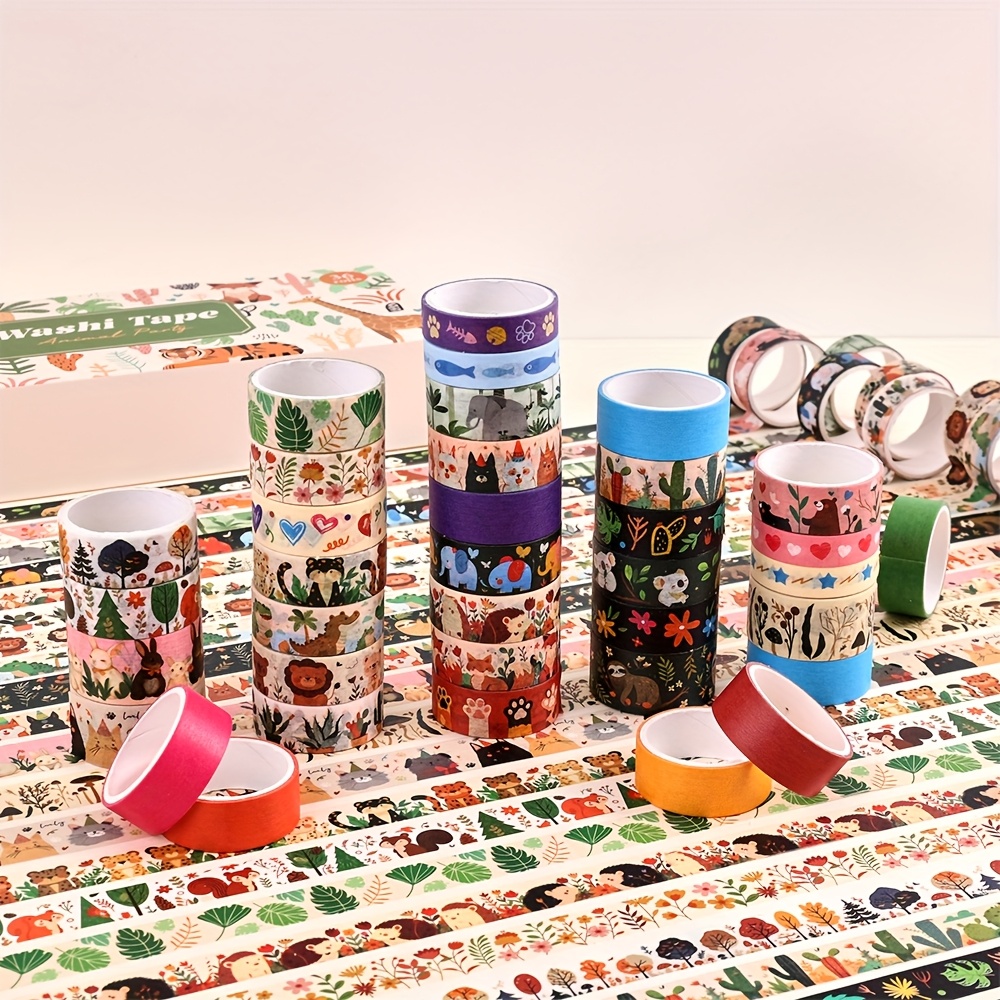 36 ロール ヴィンテージ アニマル パーティー 和紙テープ - Washi Tape Set のレビューと価格