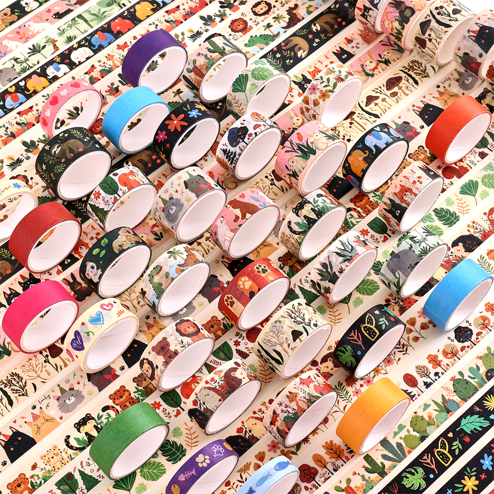 36 ロール ヴィンテージ アニマル パーティー 和紙テープ - Washi Tape Set のレビューと価格