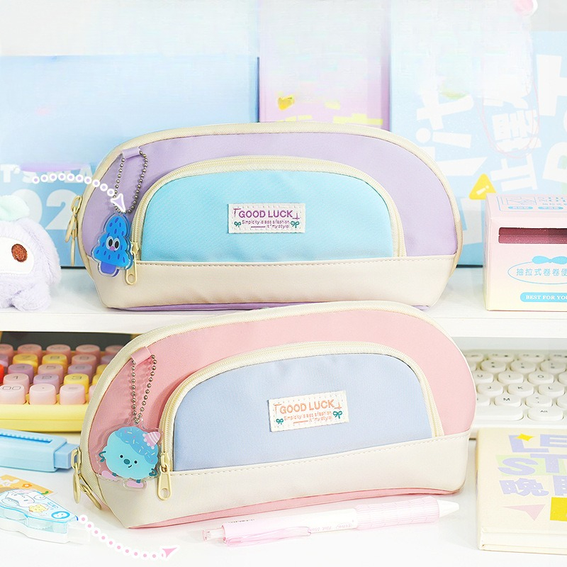 鉛筆バッグ 大開口デザイン パーティションストレージ 学生の - Stationery Office And School Supply Stores のレビューと価格