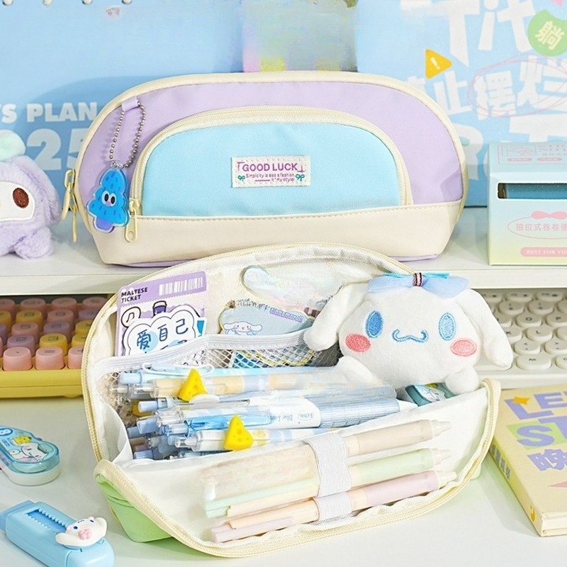 鉛筆バッグ 大開口デザイン パーティションストレージ 学生の - Stationery Office And School Supply Stores のレビューと価格