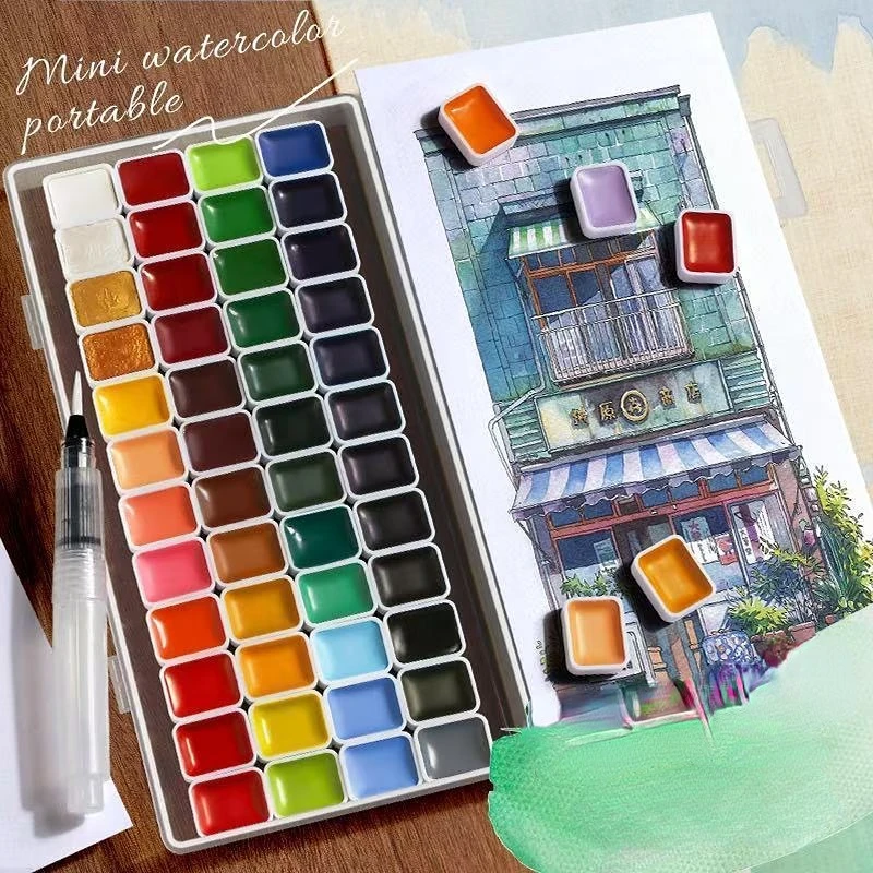 48 色プロフェッショナル造粒水彩絵の具セット 1 ミリリッ - Correction Fluid White のレビューと価格