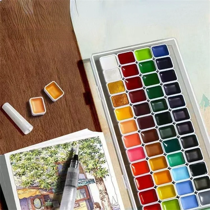 48 色プロフェッショナル造粒水彩絵の具セット 1 ミリリッ - Correction Fluid White のレビューと価格