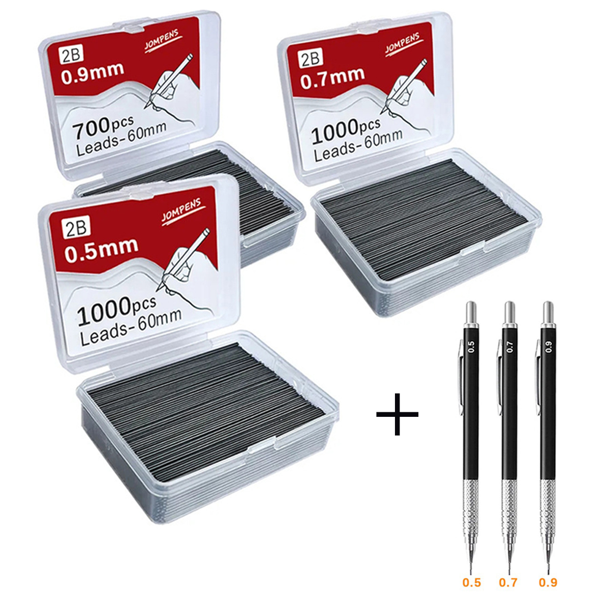 シャープペンシルリード0.5/0.7/0.9mm、2b、60 - Mechanical Pencil Lead のレビューと価格