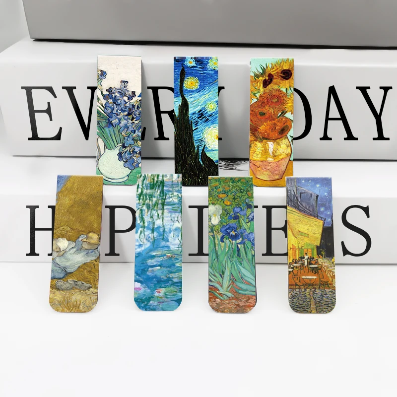 12個入りの芸術的な磁気ブックマーク。世界の有名なゴッホとモ - Bookmark Magnetic Clip のレビューと価格