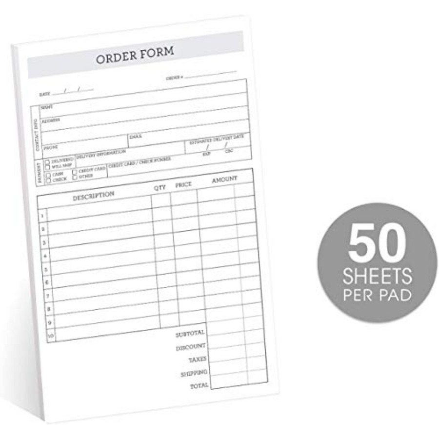シンプルクラシック2部複写式注文書パッド/50セット/5.5 - Carbon Copy Book のレビューと価格