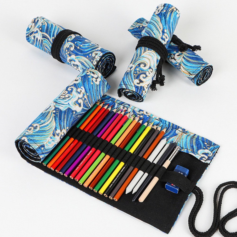12/24/36/48/72 穴学用品ペンバッグロールアップ - Pen Pouch Roll のレビューと価格