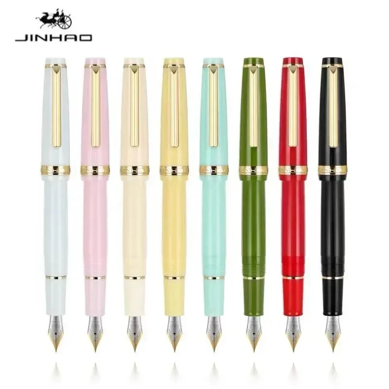 Jinhao-ef fペン先付き万年筆、透明インクペン、高級 - Office Stationery Supply Business のレビューと価格