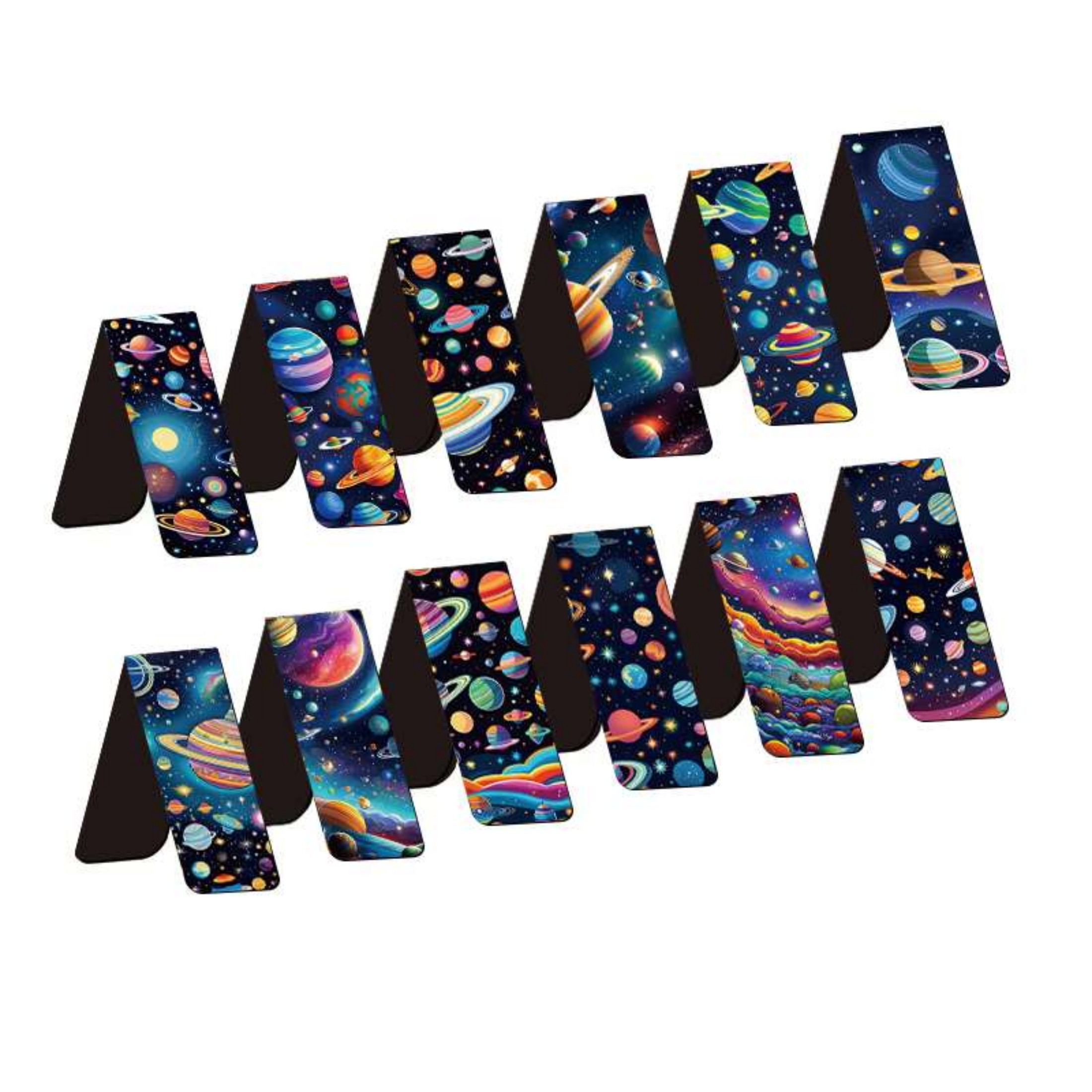 スペースと惑星をテーマにした磁気ブックマーク 12 個 -  - Bookmark Magnetic Clip のレビューと価格