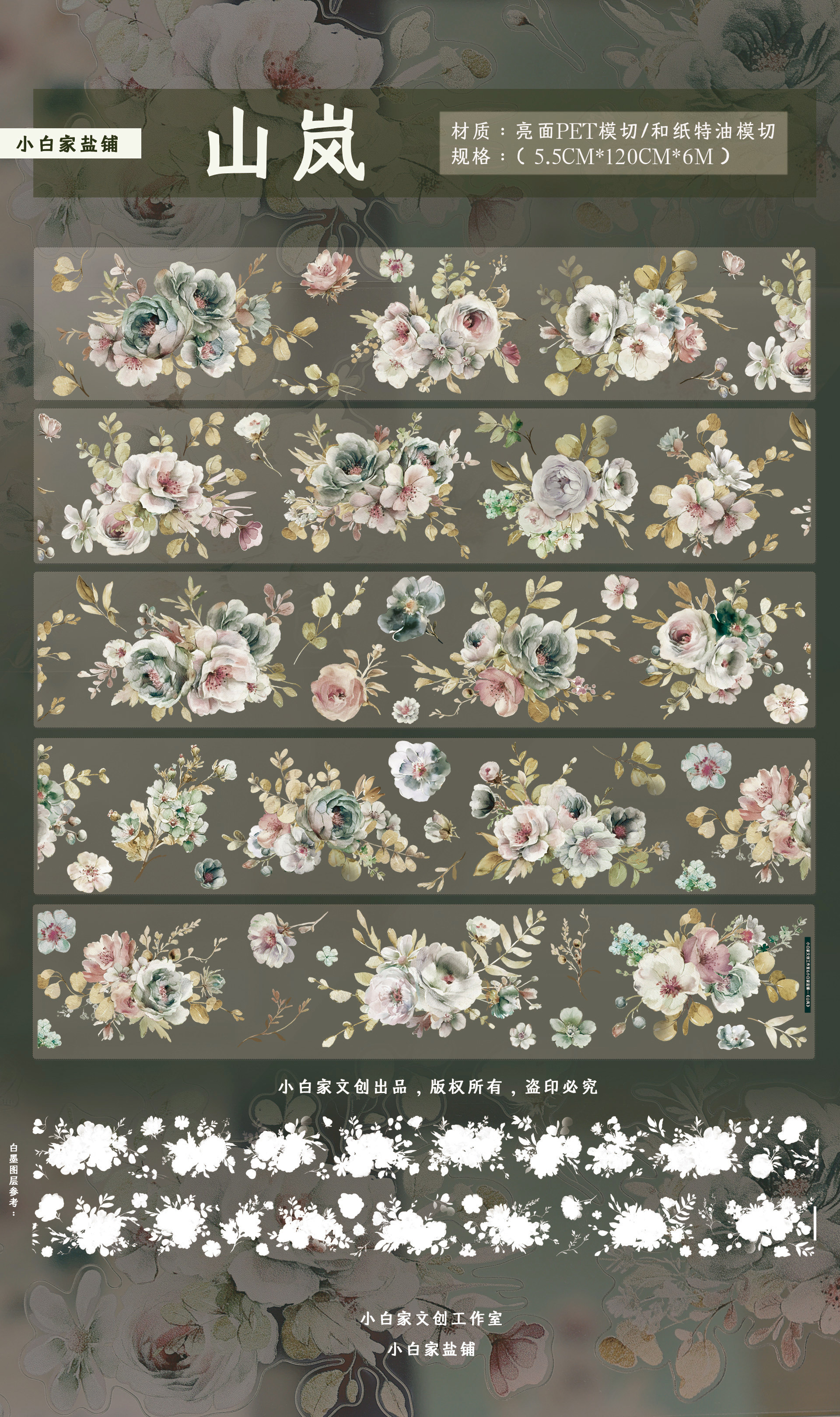 XiaoBaiJia スタジオヴィンテージソフトグリーンロー - Washi Tape Set のレビューと価格