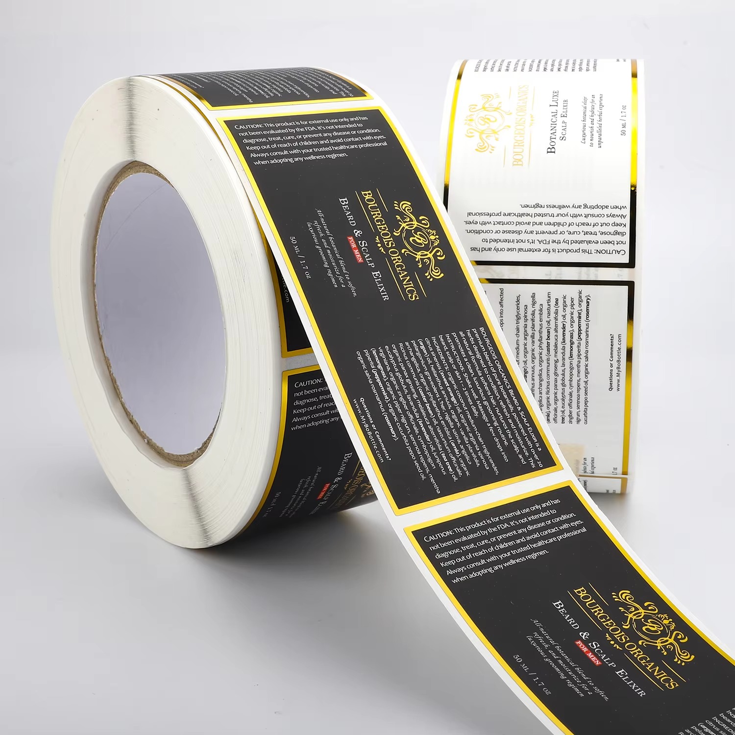 カスタム防水 |   白いビニールBOPPロールラベル |  - Sticker Label Roll のレビューと価格