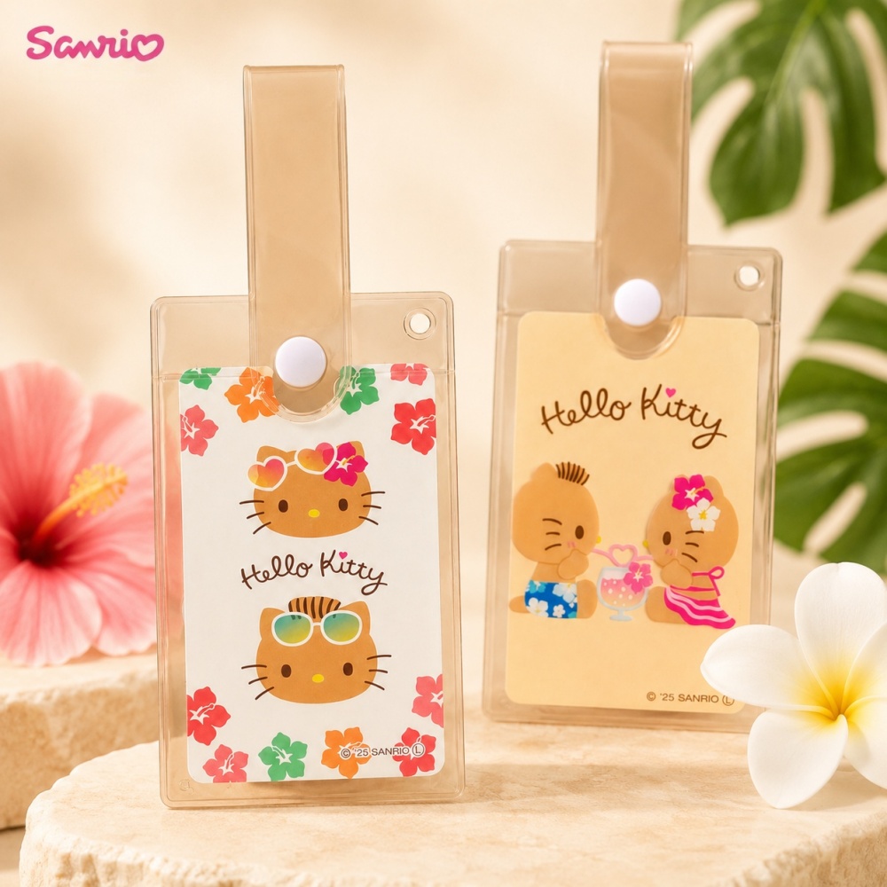 本革製ハローキティクリアバッジホルダー サンリオ KTキャッ - Tan Stationery & Office Supply のレビューと価格