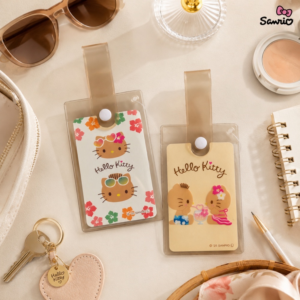 本革製ハローキティクリアバッジホルダー サンリオ KTキャッ - Tan Stationery & Office Supply のレビューと価格