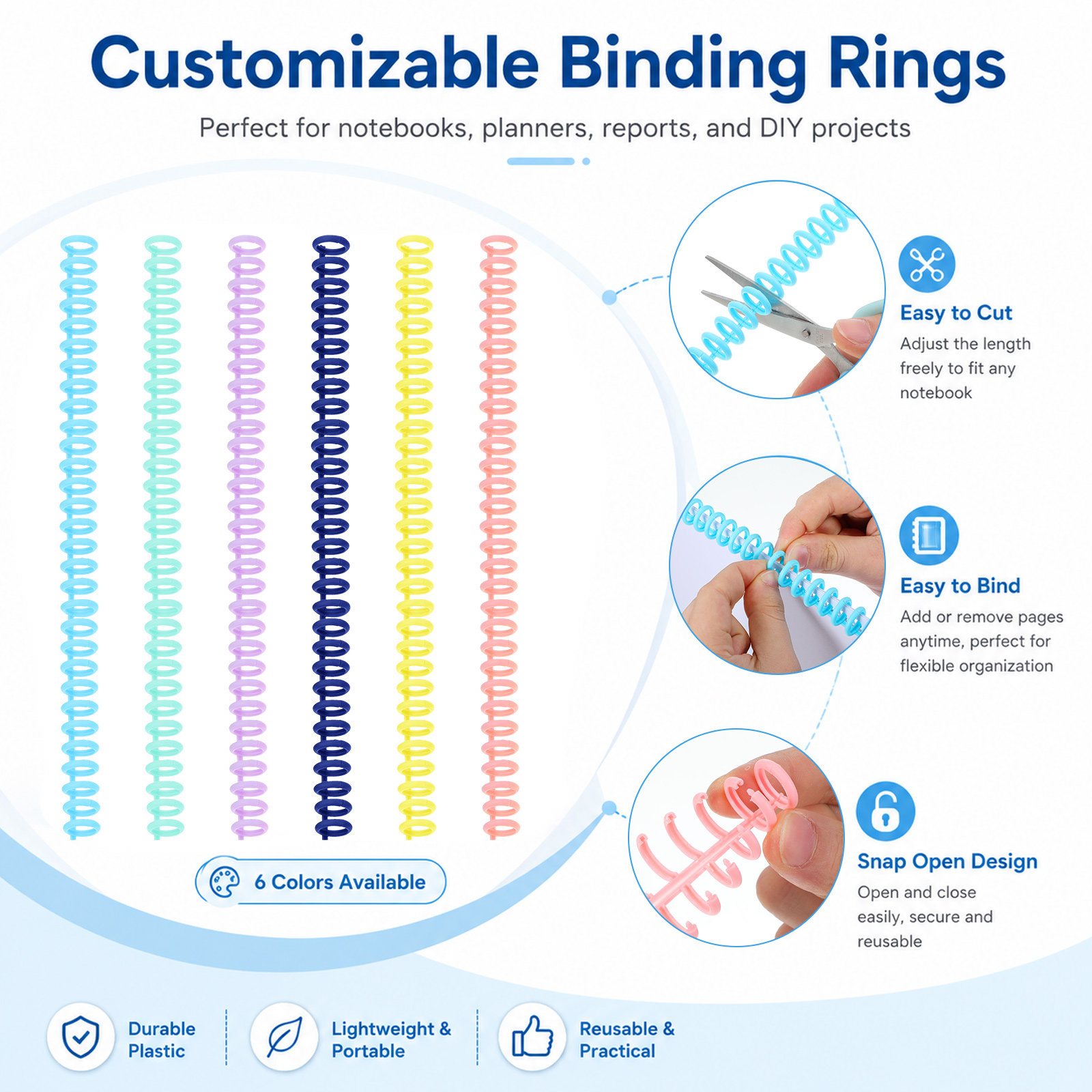 12個入りバインディングスパイン プラスチック製コームリング - Binding Comb Plastic のレビューと価格