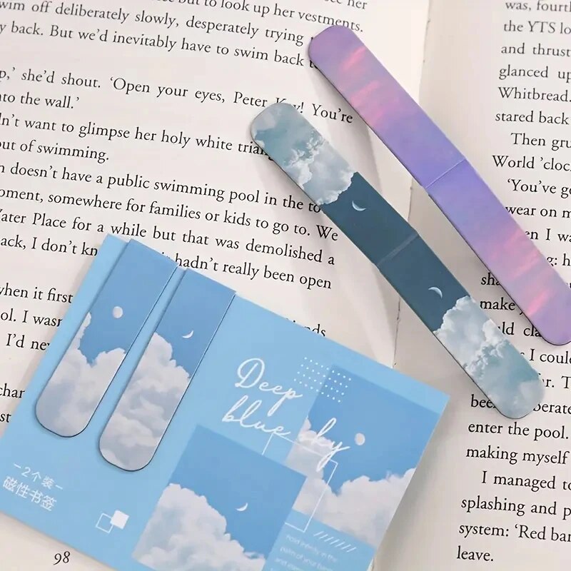2 ピース/セットブックマーク美しい自然ブックマーカーページ - Paperclip Magnetic Set のレビューと価格