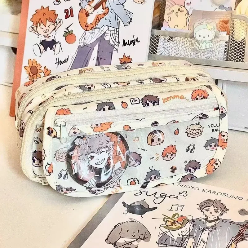 アニメ ハイキュー!! 痛絵柄のかわいいペンケース、漫画風文 - Stationery Supplier のレビューと価格