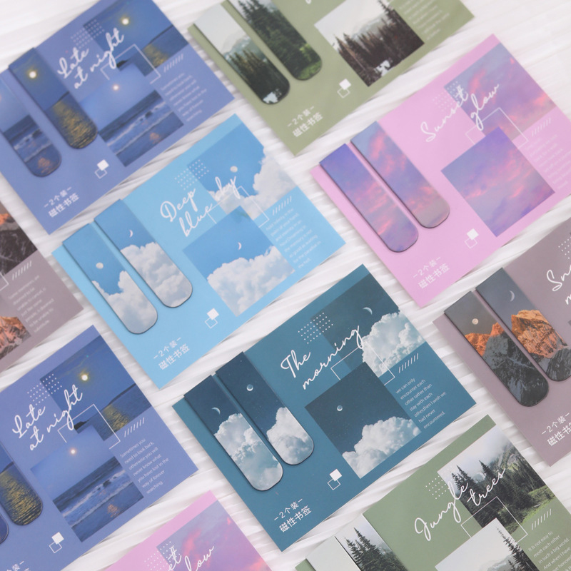 2 ピース/セットファンタジー雲ブックマークかわいい磁気ブッ - Paperclip Magnetic Set のレビューと価格