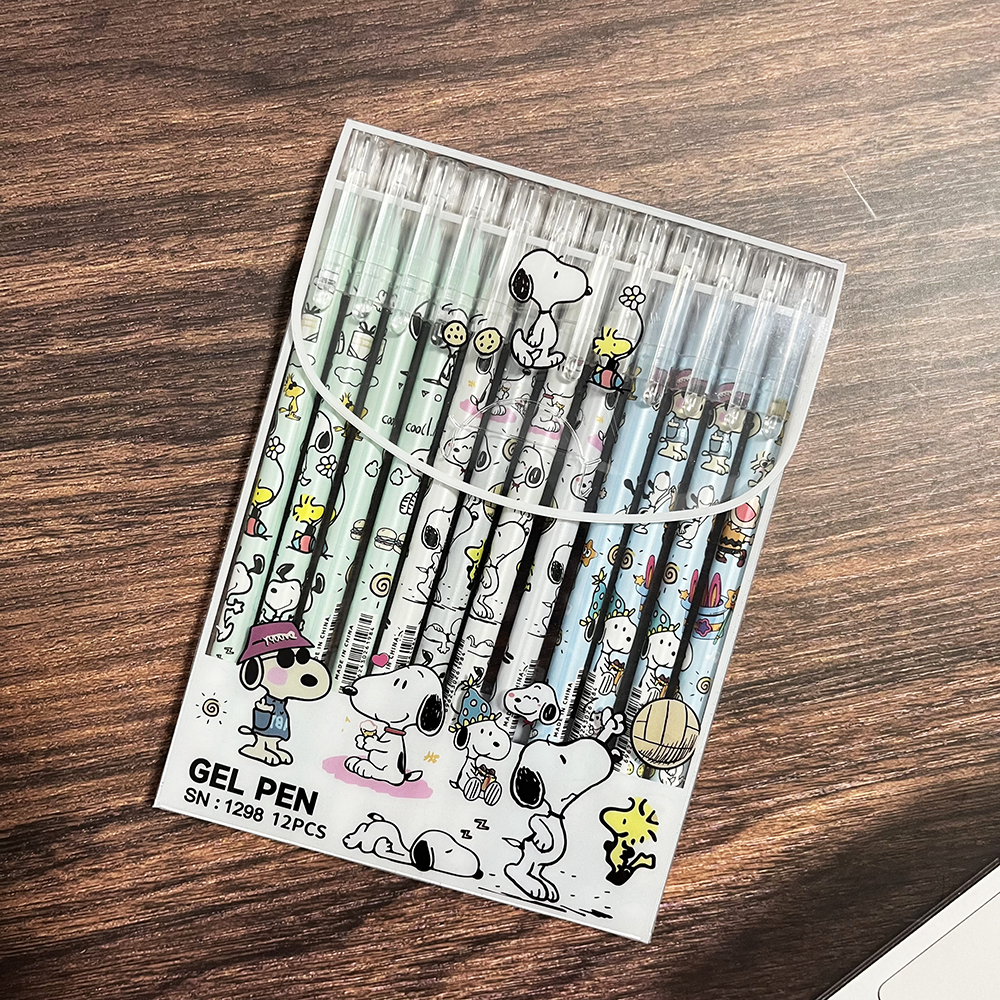 12本入り スヌーピー プレミアム消せるブルー中性ゲルペン  - Stationery Supply のレビューと価格