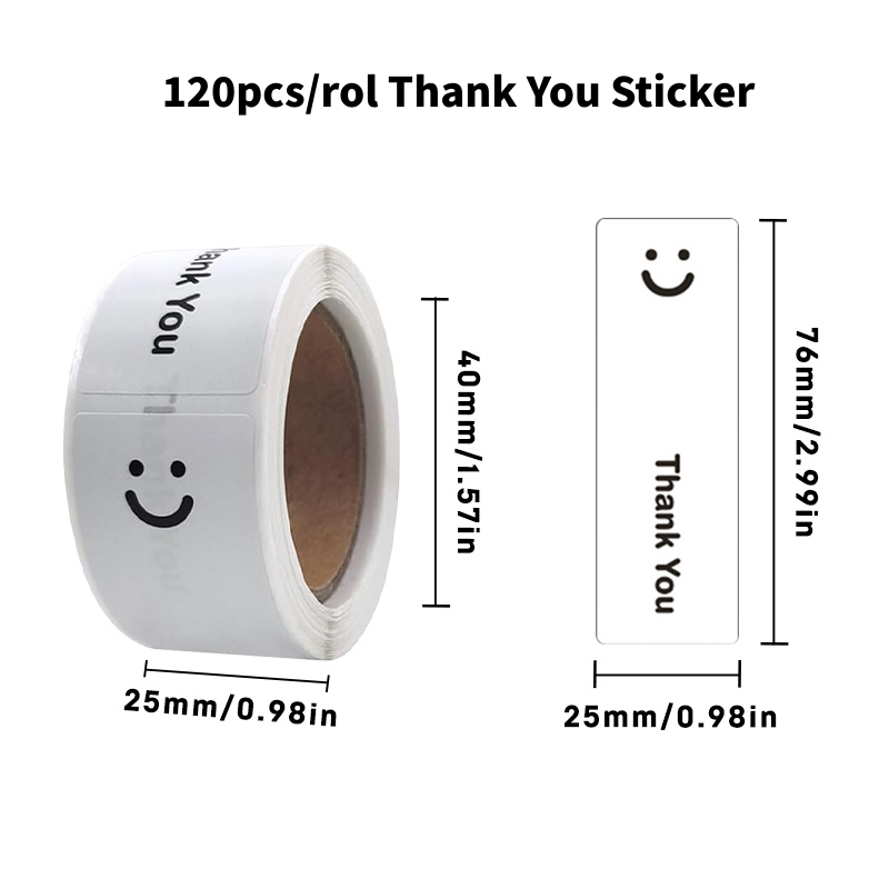 KAYSION 120枚/ロール サンクスステッカー シール - Sticker Label Roll のレビューと価格