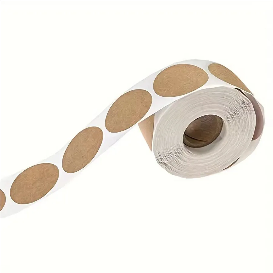 500 個 / 1 ロール、クラフトラウンド粘着ラベル紙アイ - Sticker Label Roll のレビューと価格