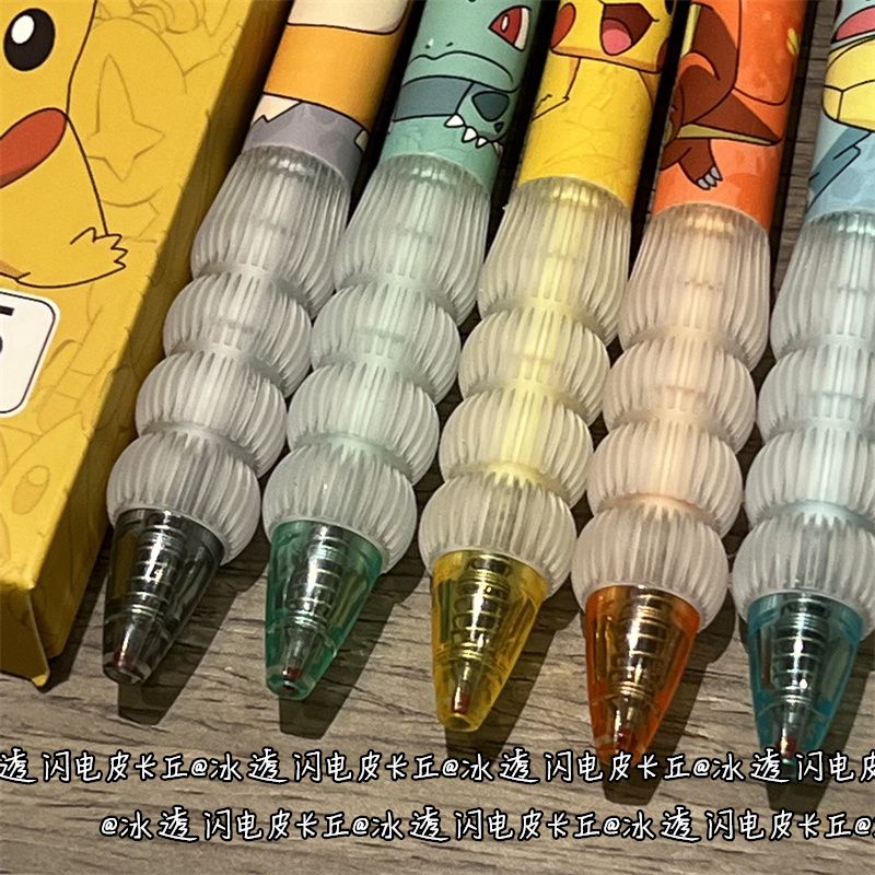 透明シリコーンポケモン格納式ゲルペン速乾性黒インクかわいいイ - Stationery Supplier のレビューと価格