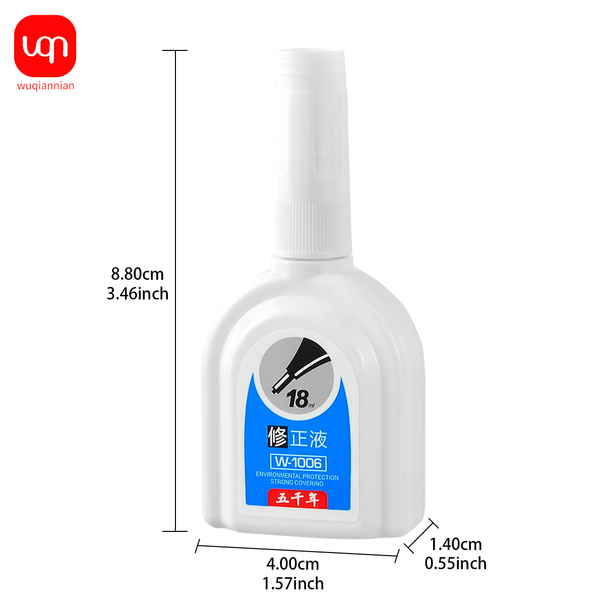WQN-1/3/6PCS シンプルホワイト修正液 18ml、 - Correction Fluid White のレビューと価格