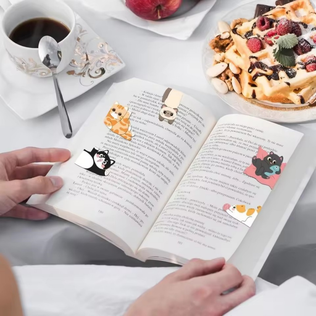 1 セットクリエイティブ猫パターン磁気ブックマーク 3 デザ - Bookmark Magnetic Clip のレビューと価格