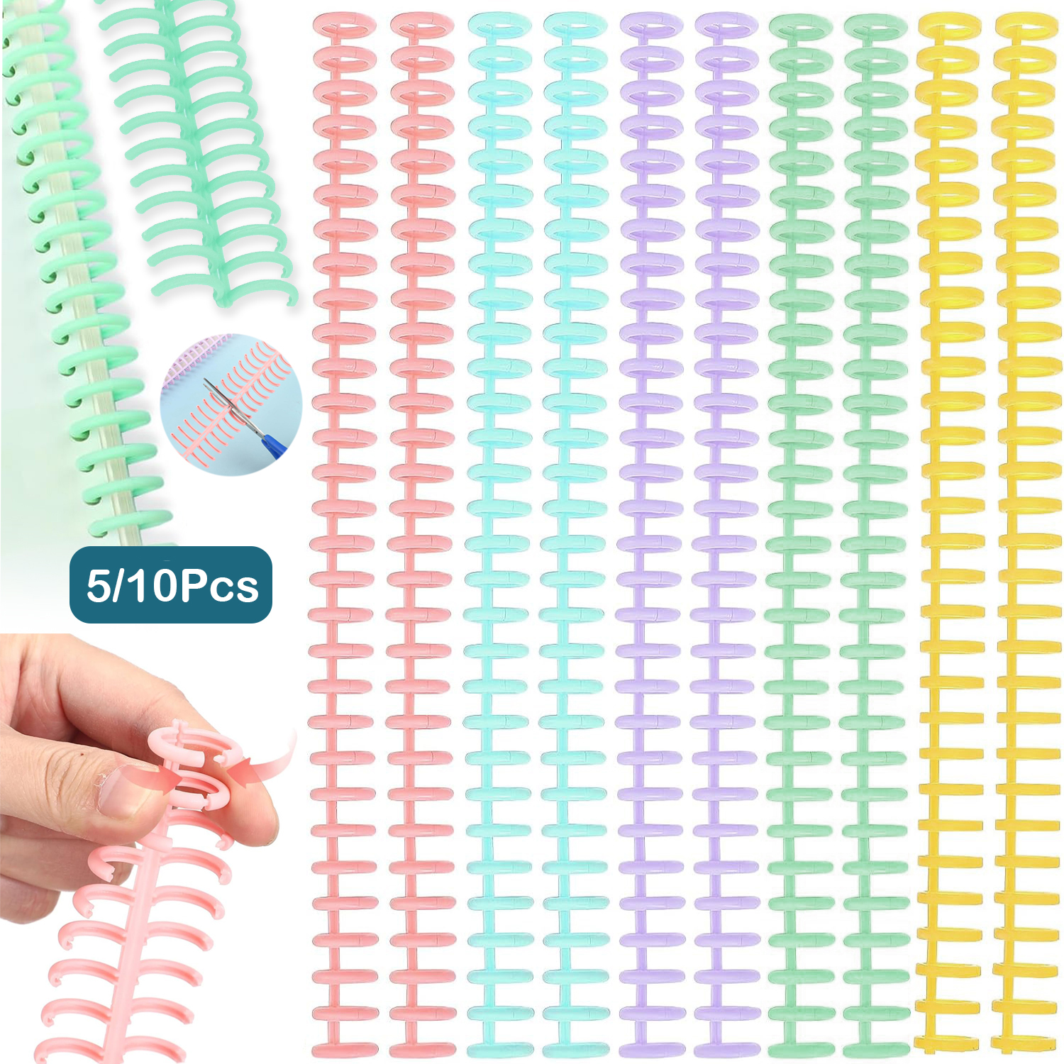 5/10Pcs 櫛バインディングの背表紙 30 リング プラ - Binding Comb Plastic のレビューと価格