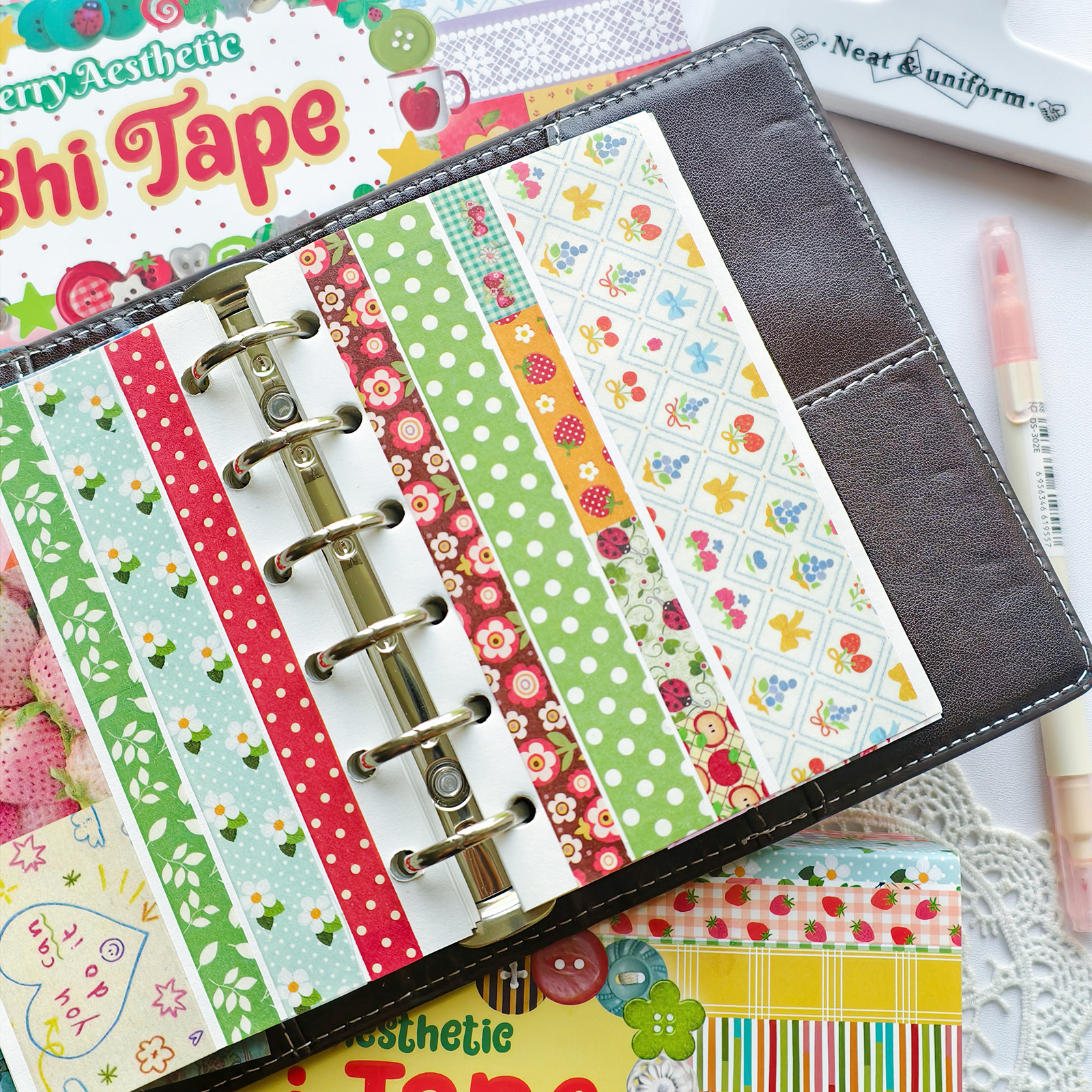 ランダムカバー 35 ロール エステティック和紙テープ、スト - Washi Tape Set のレビューと価格