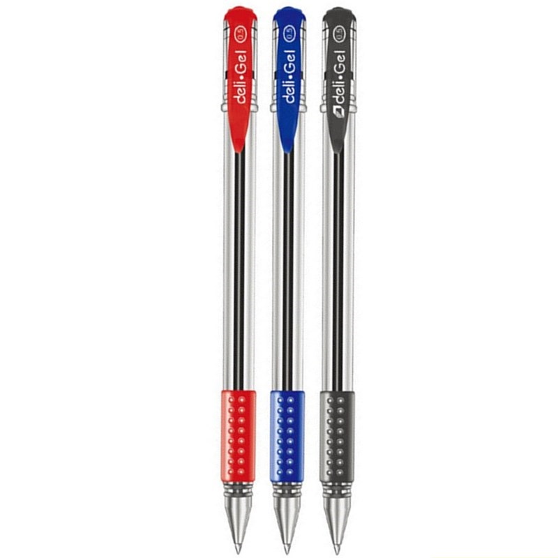 デリ 0.5 ミリメートル黒赤青インクゲルペン学生試験書き込 - Stationery Office And School Supply Stores のレビューと価格
